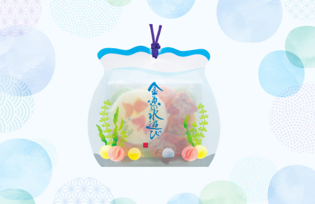 金魚の水遊び